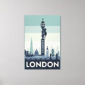 Funny cat in London Canvas Afdruk (Voorkant)