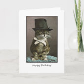Funny Cat in Pet Birthday Kaart (Voorkant)