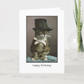 Funny Cat in Pet Birthday Kaart (Voorkant)
