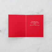 Funny Cat in Santa Suit Christma Card Feestdagen Kaart (Binnen)