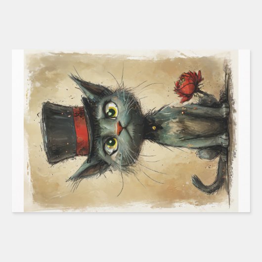 Funny Cat Inpakpapier Vel (Voorkant 3)