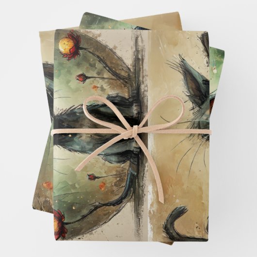 Funny Cat Inpakpapier Vel (In situ)