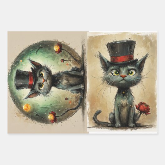 Funny Cat Inpakpapier Vel (Voorkant)