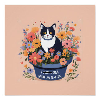 Funny Cat Inspirerend Quote Perfect Poster