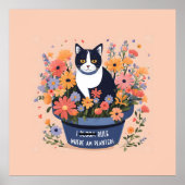 Funny Cat Inspirerend Quote Poster (Voorkant)