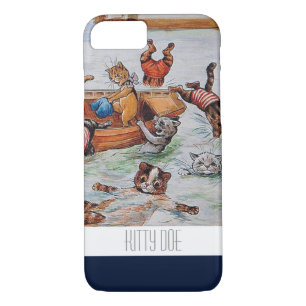 Funny Cat iPhone7 Hoesje - Louis Wain's Boating Ca
