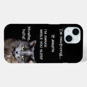 Funny Cat is Nocturnal Evil Laugh Case-Mate iPhone Case (Achterkant (horizontaal))
