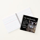 Funny Cat is Nocturnal Evil Laugh  Notitieboek (Binnen)