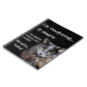 Funny Cat is Nocturnal Evil Laugh Notitieboek (Linkerzijde)