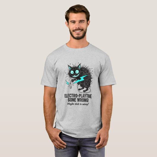 Funny Cat Its Fine Im Fine Electro Playtime Graphi T-shirt (Voorkant volledig)
