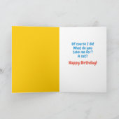 Funny Cat itude Birthday Greeting Kaart (Binnen)
