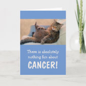 Funny Cat Joke Cancer Support Kaart (Voorkant)