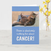 Funny Cat Joke Cancer Support Kaart (Gele Bloem)