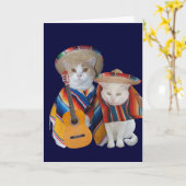 Funny Cat Jubileum voor Husband in het Spaans Kaart (Gele Bloem)