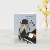  Funny Cat Kaart (Gele Bloem)