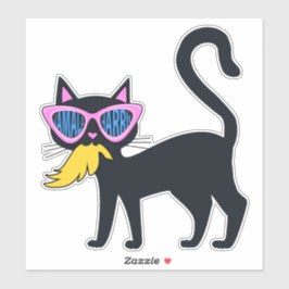 Funny Cat Kamala Eat Trump Verkiezings Sticker Har