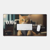 Funny Cat Kantoor Bureaumat (Keyboard & Muis)