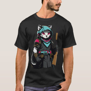 Funny Cat Kat Pew Pistool Meme Geweer Lover T-shirt