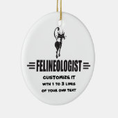 Funny Cat Keramisch Ornament (Rechts)