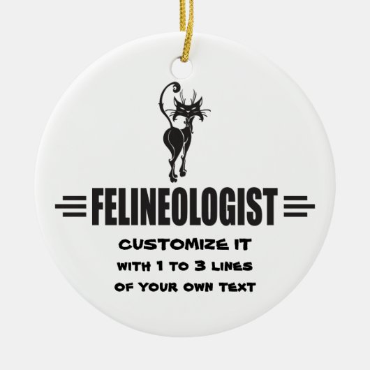 Funny Cat Keramisch Ornament (Voorkant)