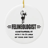 Funny Cat Keramisch Ornament (Achterkant)