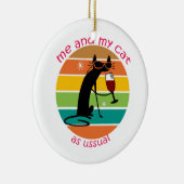 Funny Cat Keramisch Ornament (Rechts)