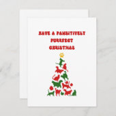 Funny Cat kerstboom Feestdagenkaart (Voorkant / Achterkant)