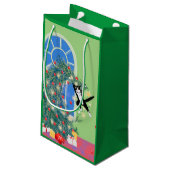 Funny Cat kerstboom Klein Cadeauzakje (Achterkant Gekanteld)