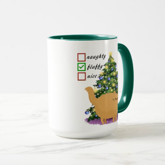 Funny Cat kerstchecklist Mok (Voorkant rechts)