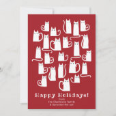 Funny Cat Kerstfeestay Card Feestdagenkaart (Voorkant)