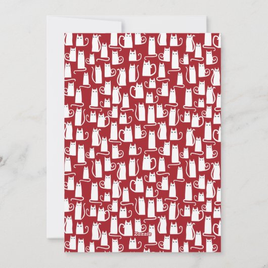 Funny Cat Kerstfeestay Card Feestdagenkaart (Achterkant)