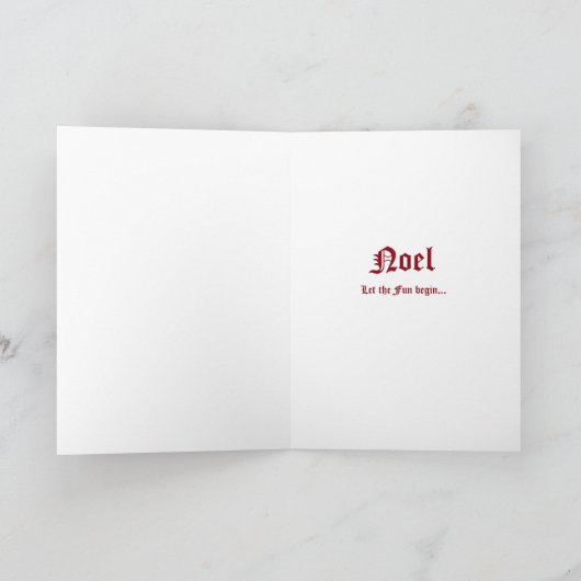 Funny Cat-kerstkaart Feestdagen Kaart (Binnen)