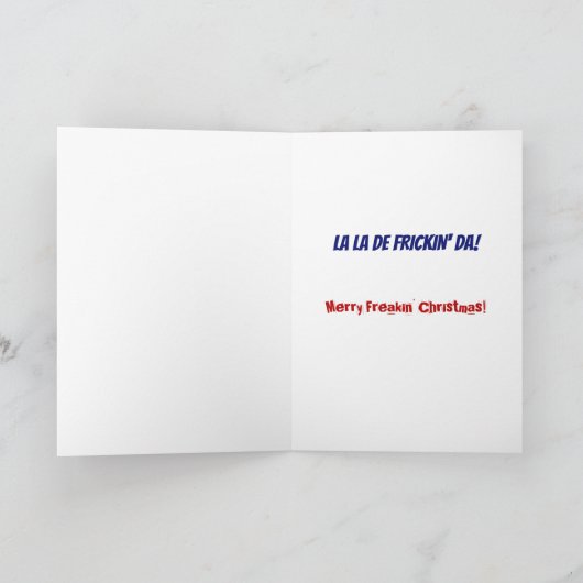 Funny Cat-kerstkaart Feestdagen Kaart (Binnen)