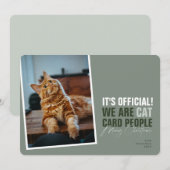 Funny Cat kerstKaart Meowy Kerstmis (Voorkant / Achterkant)