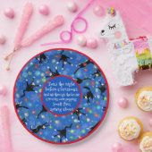 Funny Cat kerstlampjes Papieren Bordje (Feest)