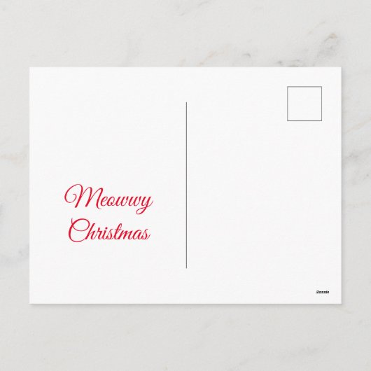 Funny cat Kerstmas Feestdagenkaart (Achterkant)