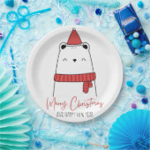 Funny cat Kerstmas Papieren Bordje (Feest)