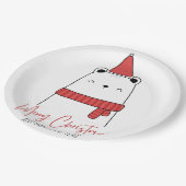 Funny cat Kerstmas Papieren Bordje (Gekanteld)