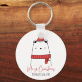 Funny cat Kerstmas Sleutelhanger (Voorkant)