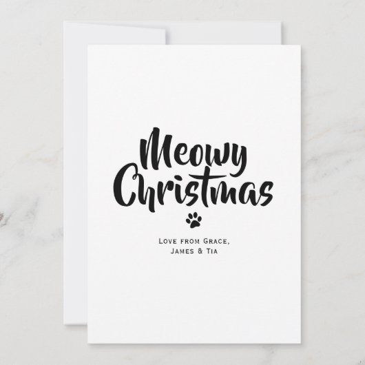 Funny Cat Kerstmis Afgelopen ding Bauble ziet Kaar Kaart (Achterkant)