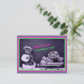 Funny Cat Kerstmis  Briefkaart (Staand voorkant)