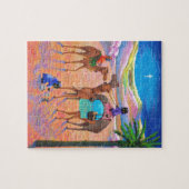 Funny Cat Kerstmis Camel Wise Mannen Creationarts Legpuzzel (Horizontaal)