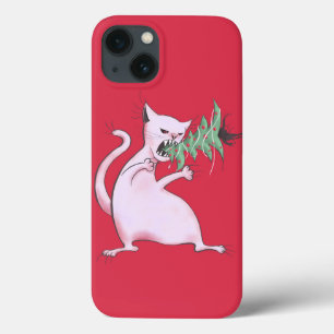 Funny Cat Kerstmis Eater Holiday Case-Mate iPhone Case