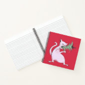 Funny Cat Kerstmis Eater Holiday Notitieboek (Binnen)