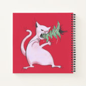 Funny Cat Kerstmis Eater Holiday Notitieboek (Achterkant)