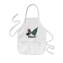 Funny Cat Kerstmis Kinder Apron Schort