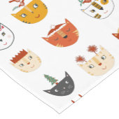 Funny Cat Kerstmis Korte Tafelloper (Hoek)