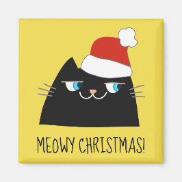 Funny Cat Kerstmis Magneet