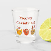 Funny Cat Kerstmis Shot Glas (Voorkant)