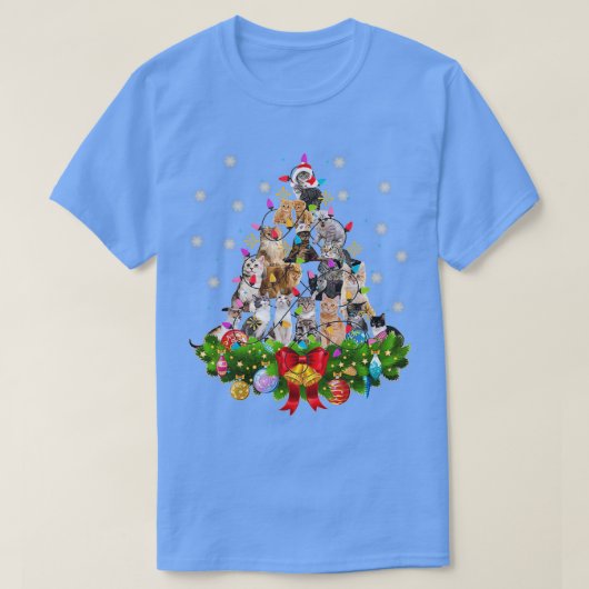 Funny Cat Kerstmis Xmas-cadeautjes T-shirt (Design voorkant)